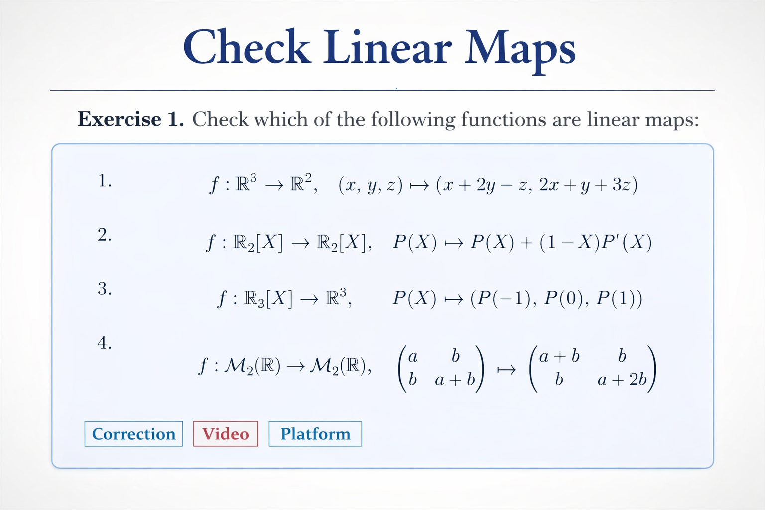 Algèbre 2 - Linear Maps