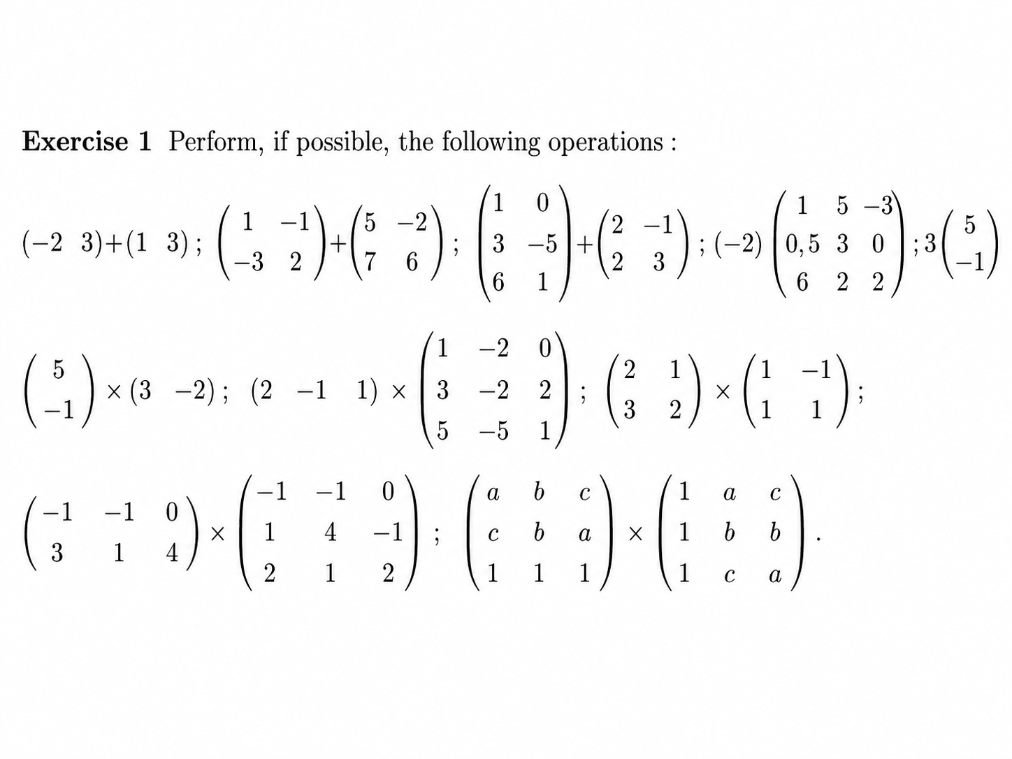 Matrices 17
