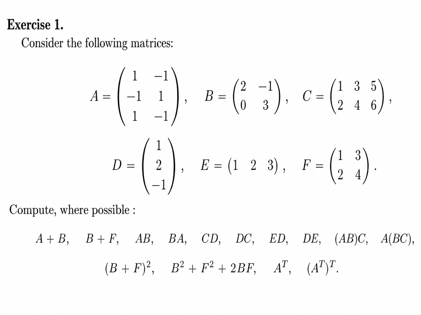 Matrices 18