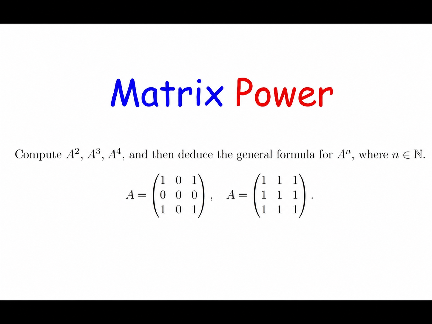 Matrices 8
